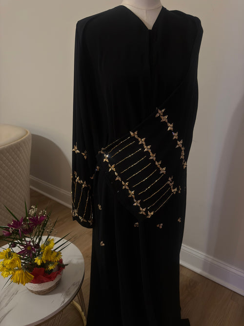 Golden Petal Abaya