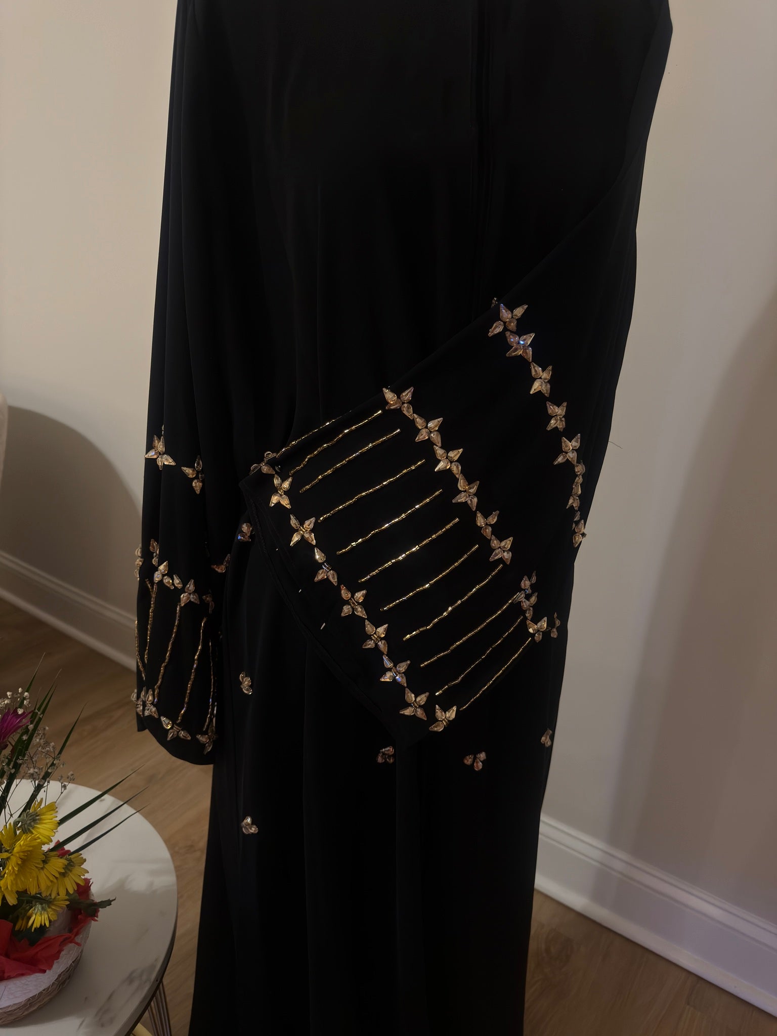 Golden Petal Abaya