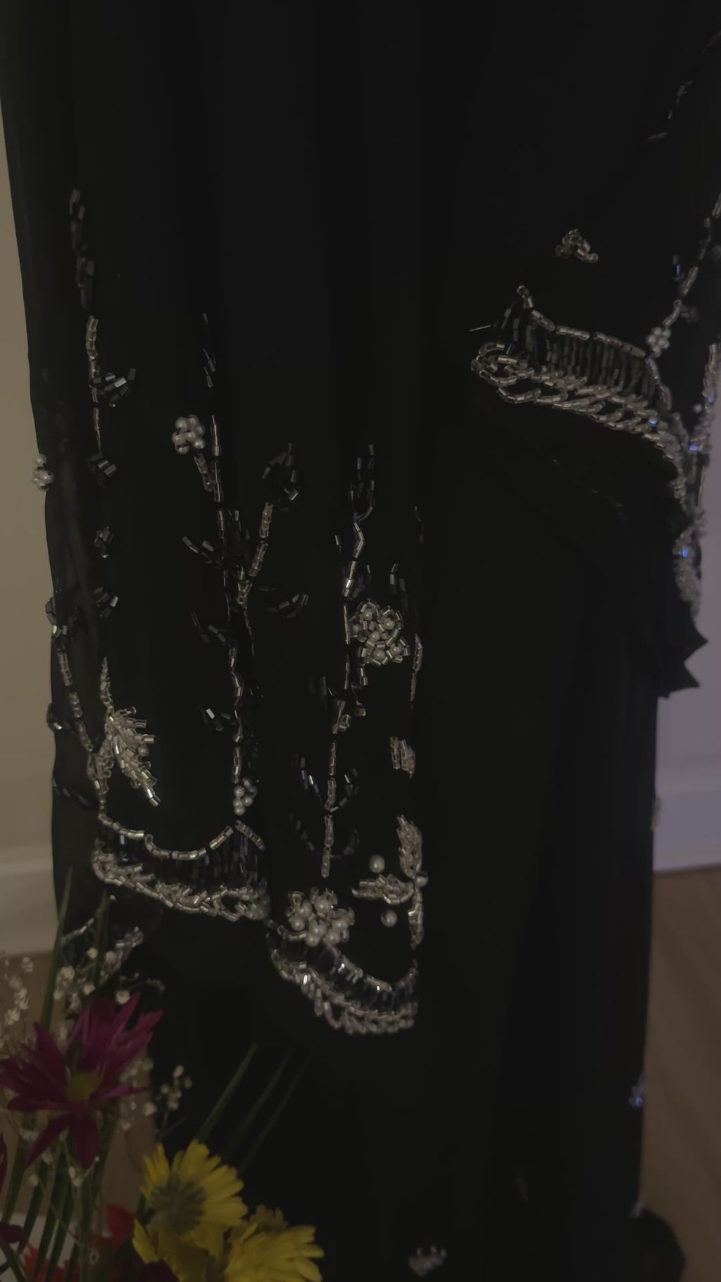 Midnight Noir Beaded Abaya