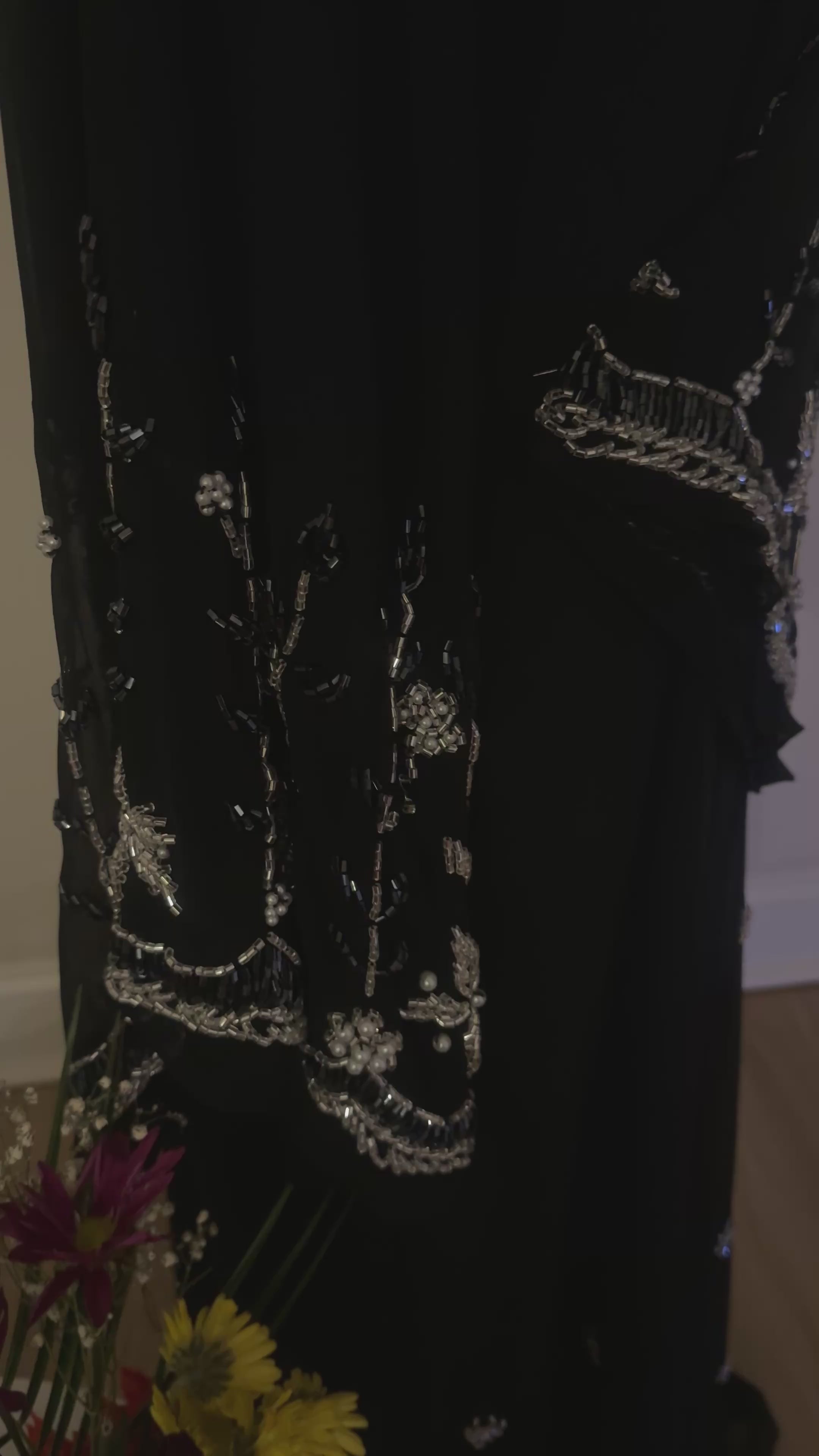Midnight Noir Beaded Abaya